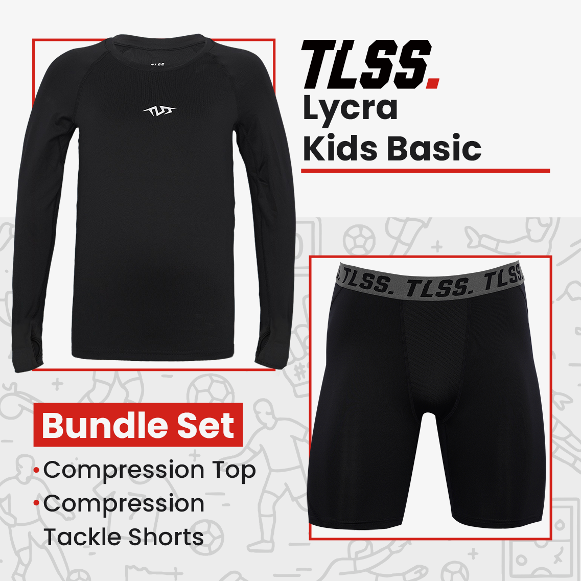 TLSS Kids Lycra Compression Set