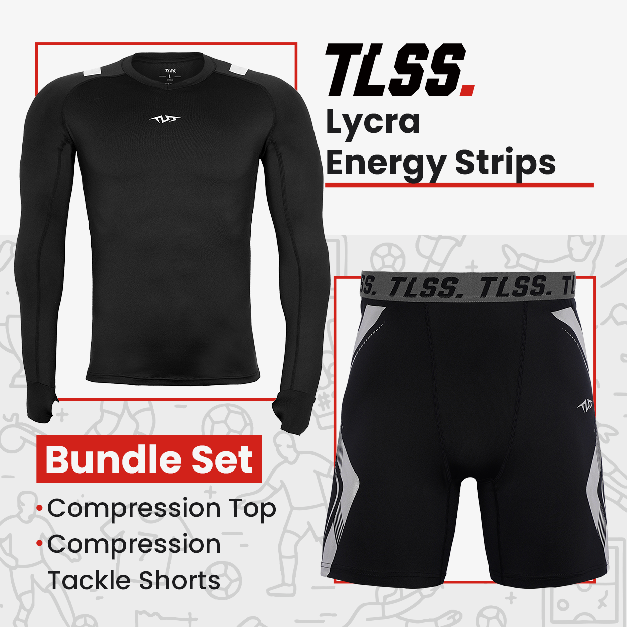 TLSS Lycra Energy Strips Compression Set