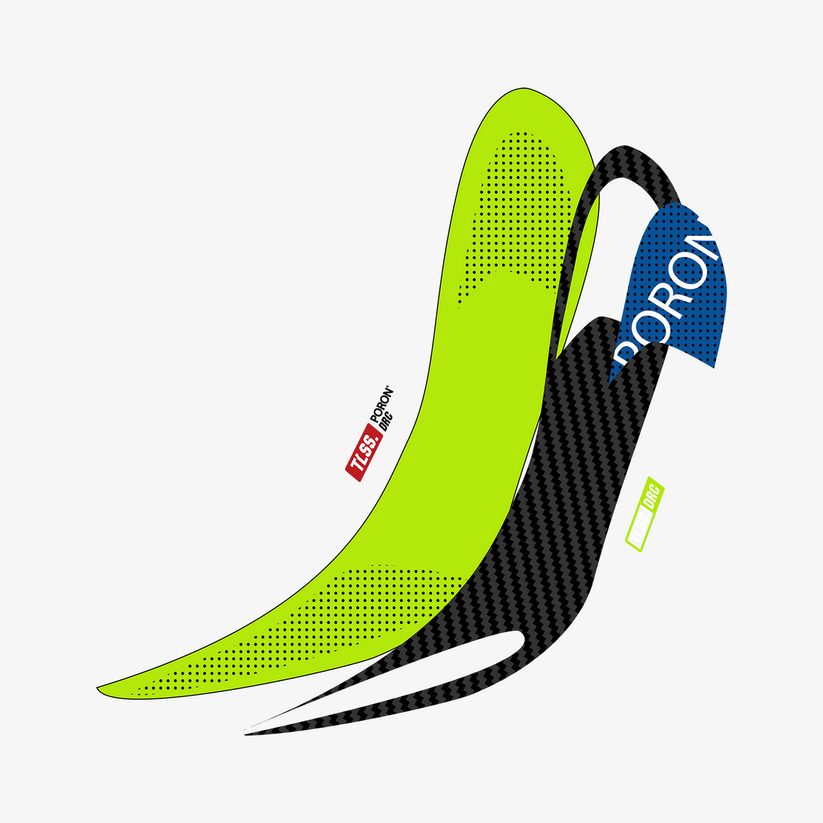 TLSS T-CARB Full-Length Carbon Fiber Cushioning Insole