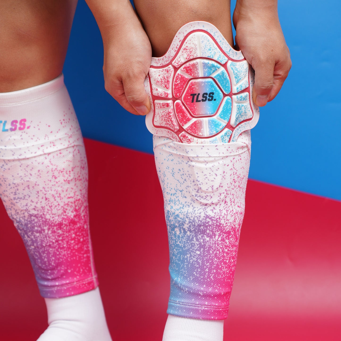 TLSS Detachable PU Professional Soccer Shin Guards