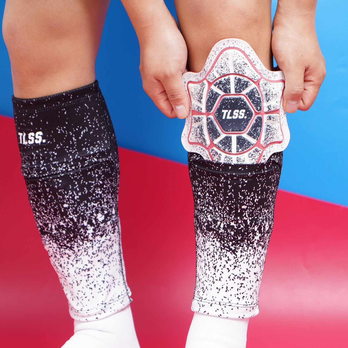 TLSS Detachable PU Professional Soccer Shin Guards
