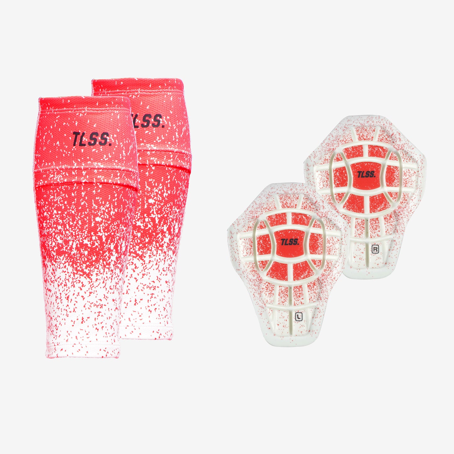 TLSS Detachable PU Professional Soccer Shin Guards